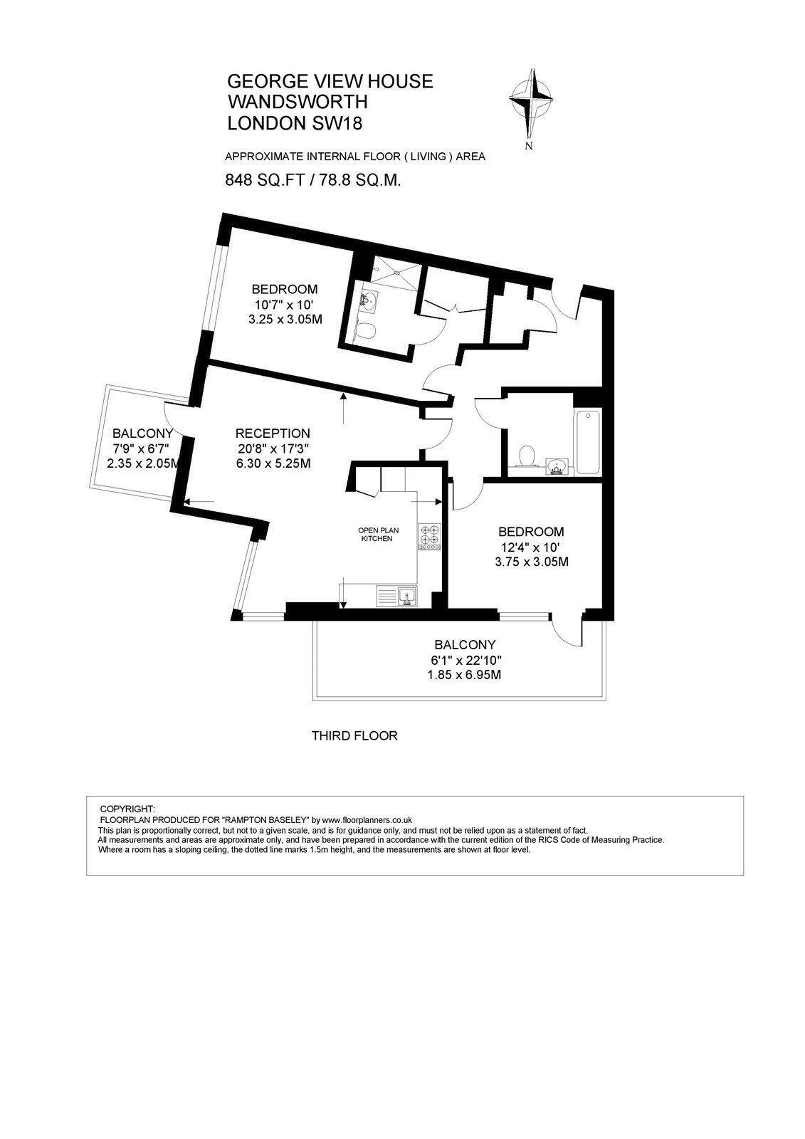 108, George View House, 36, Knaresborough Drive, London floorplan
