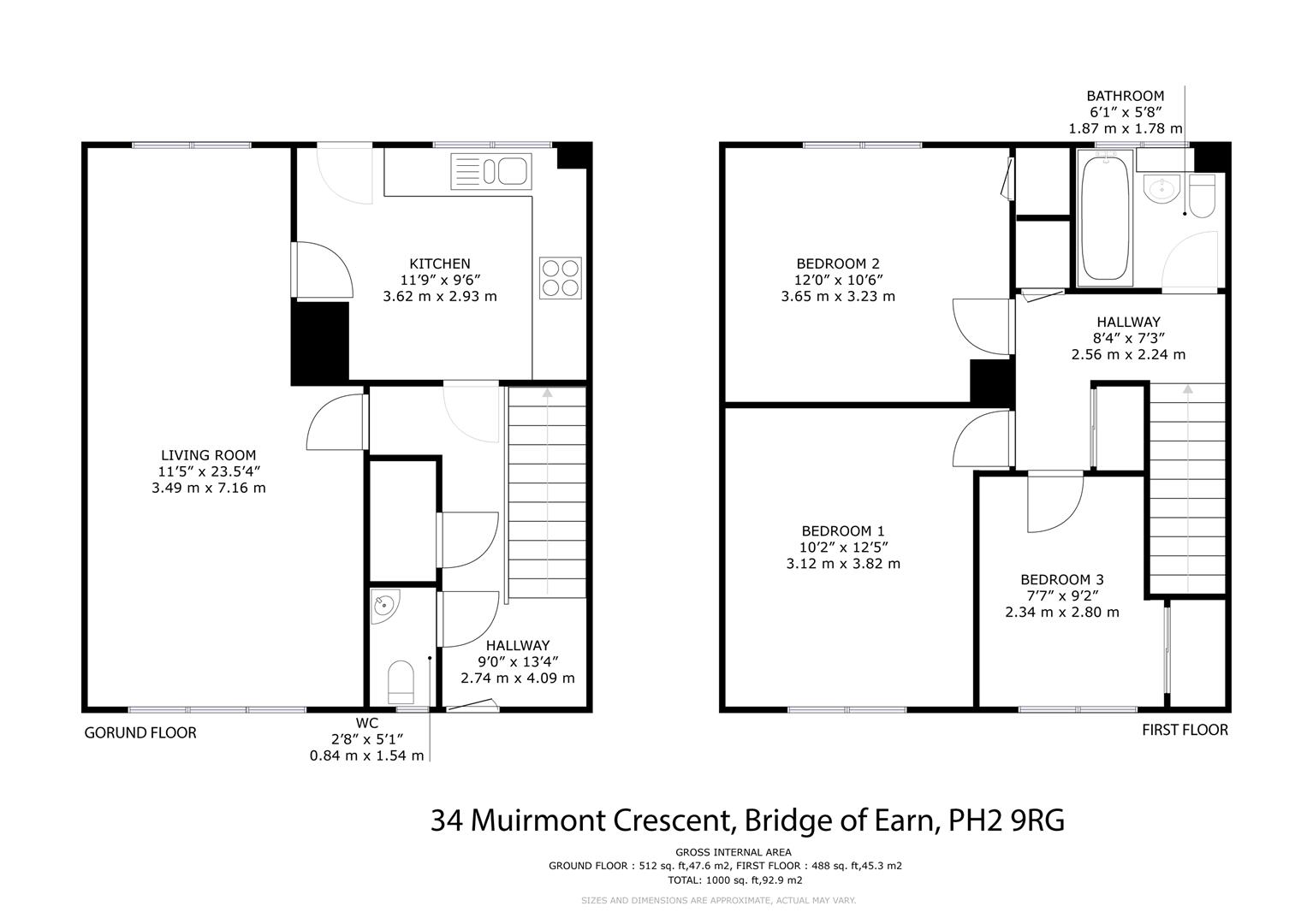 34, Muirmont Crescent, Perth floorplan
