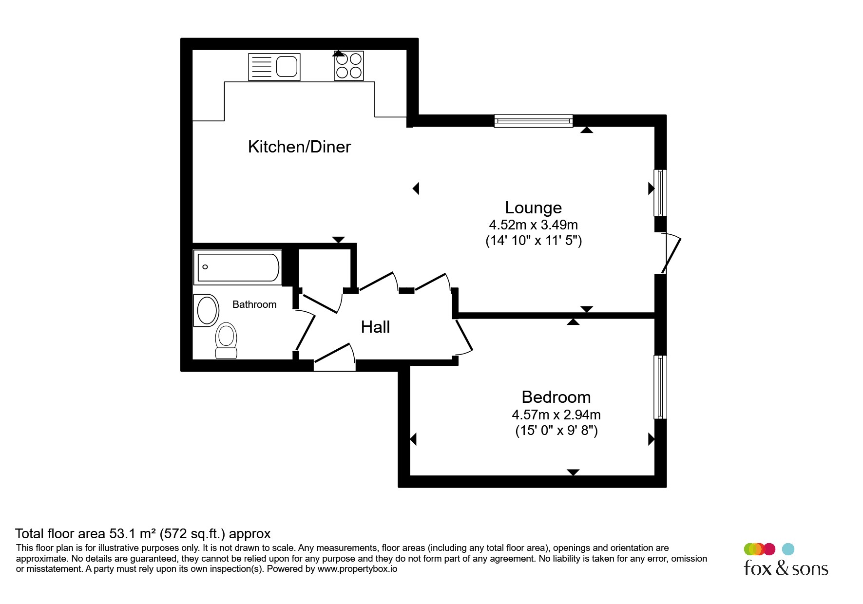 1, Ark Royal House, 94, Blanchard Avenue, Gosport floorplan