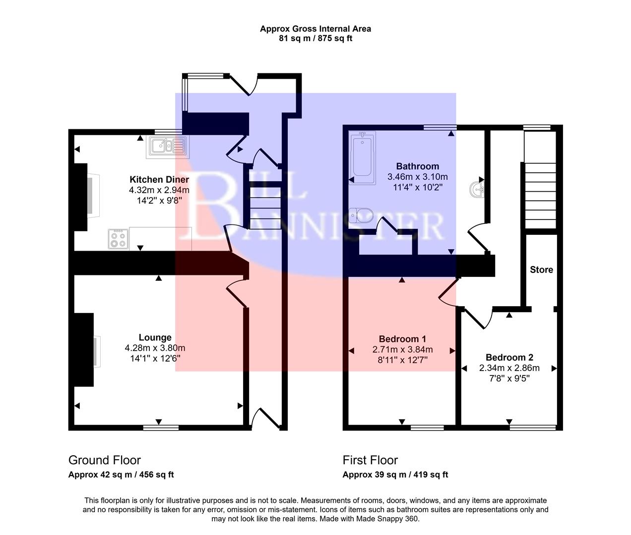 9, West Charles Street, Camborne floorplan