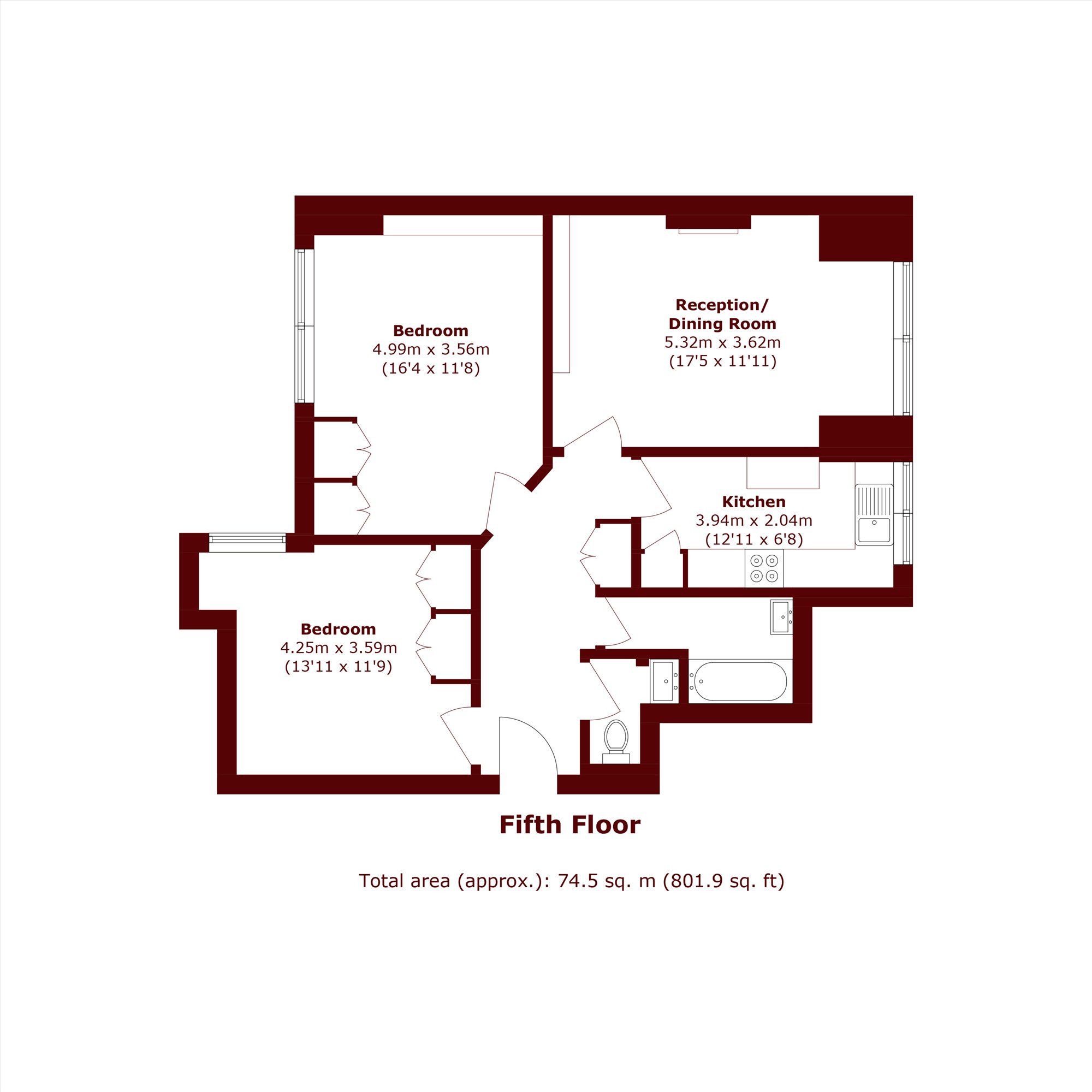 Flat 30, Campden House, London floorplan