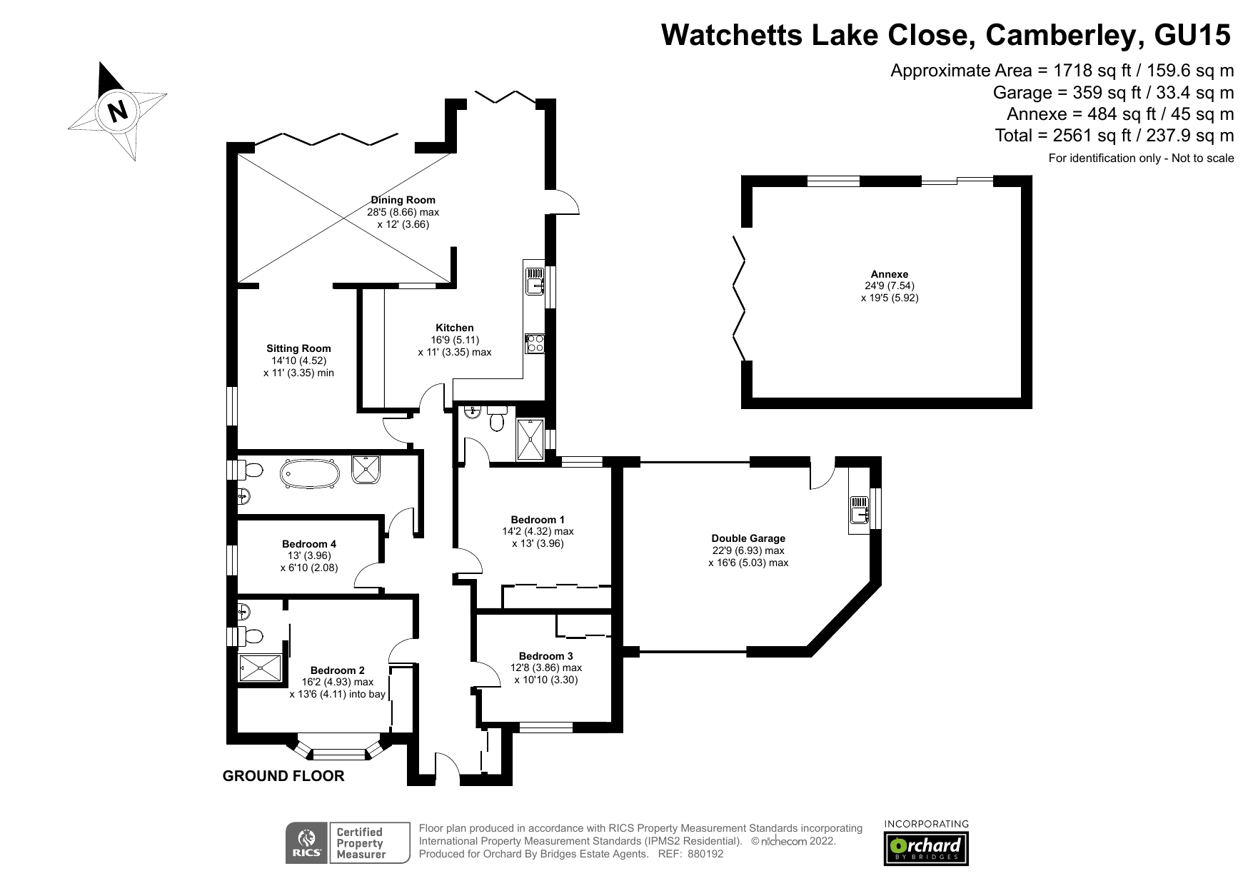 Watchetts Lake Close, Camberley GU15, 4 bedroom bungalow for sale