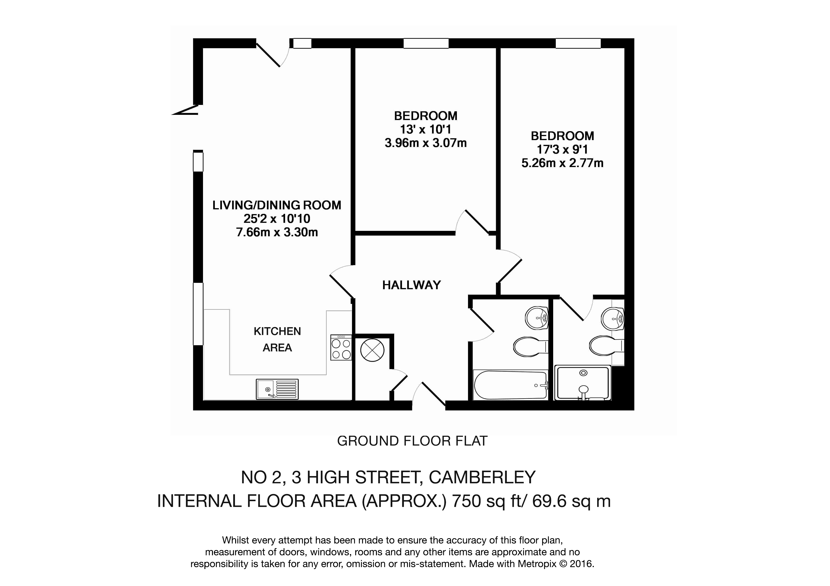 2 Bedrooms Flat to rent in High Street, Camberley GU15