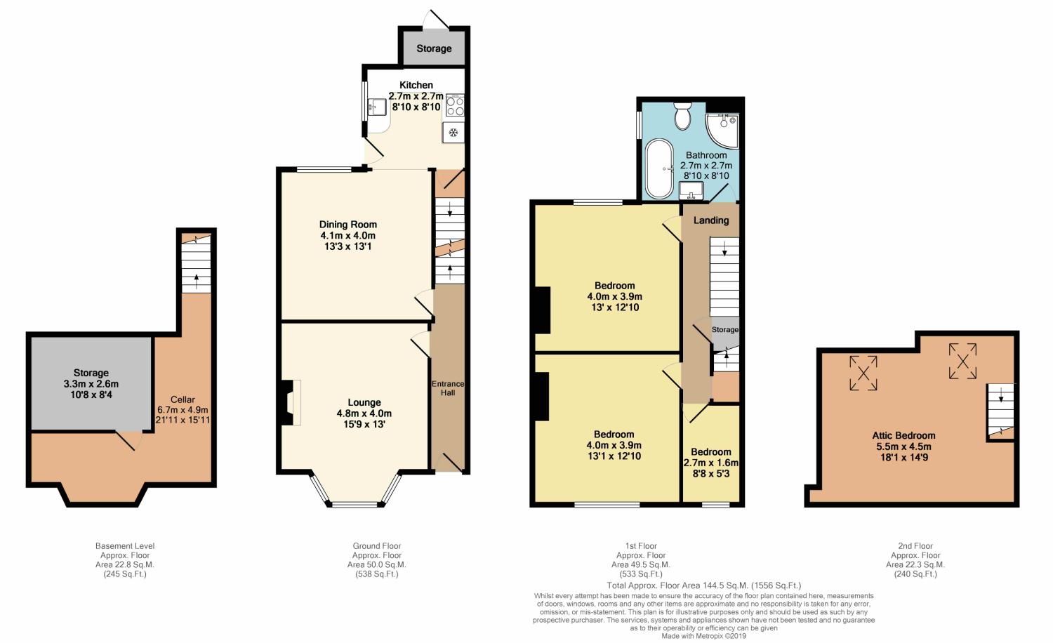 4 Bedrooms Terraced house for sale in Withens Avenue, Sheffield, South Yorkshire S6