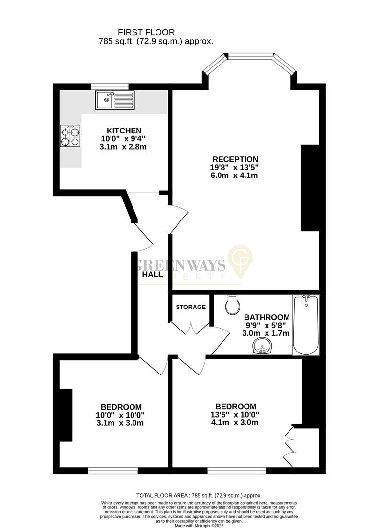 Denmark Villas, Hove floorplan