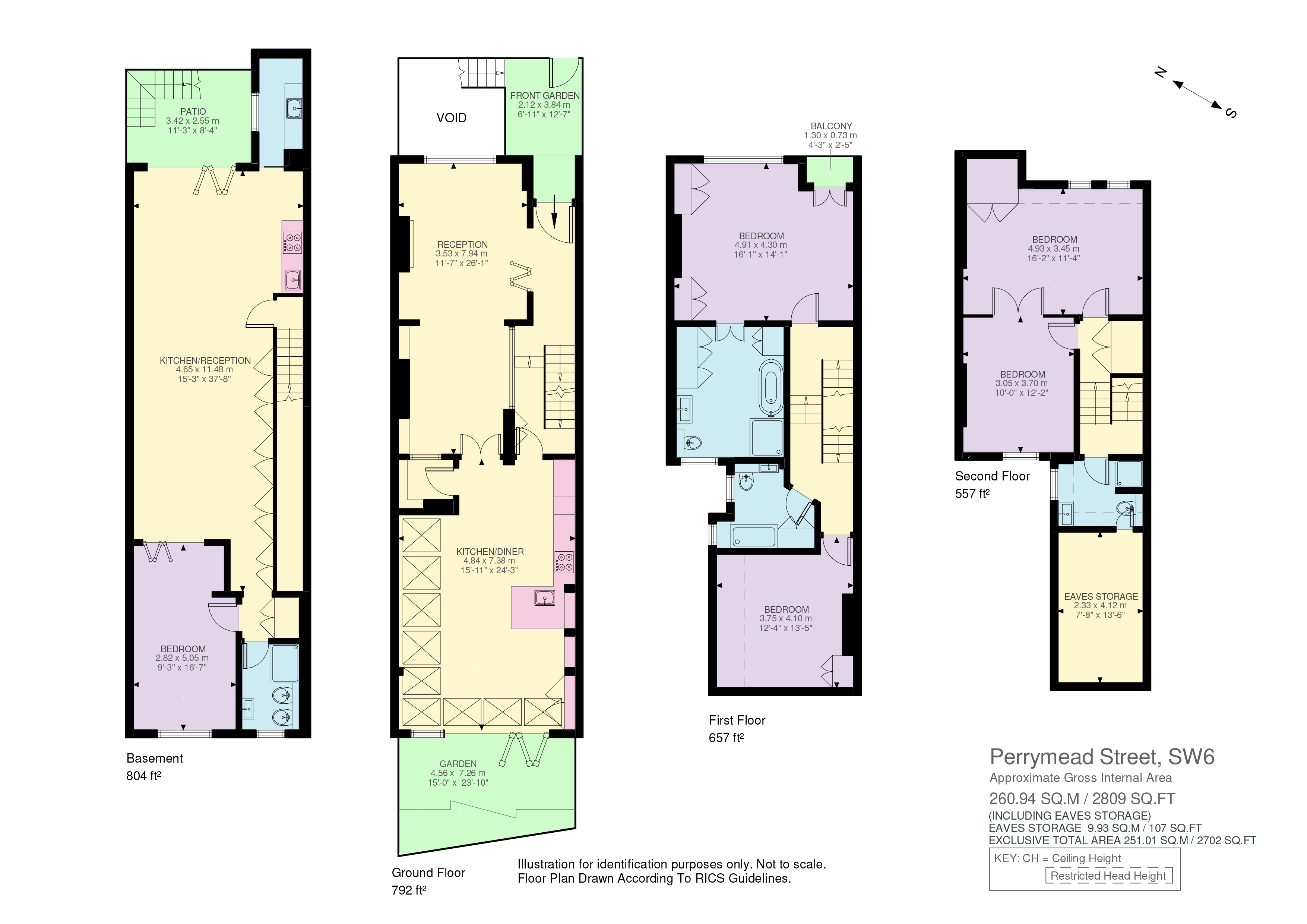 74, Perrymead Street, London floorplan
