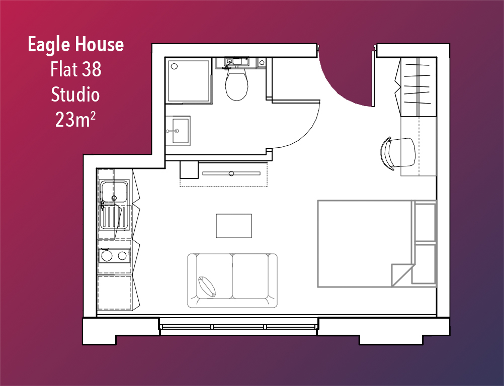 0 Bedrooms Studio to rent in Eagle House, 11 Blackfriars Road, Manchester M3