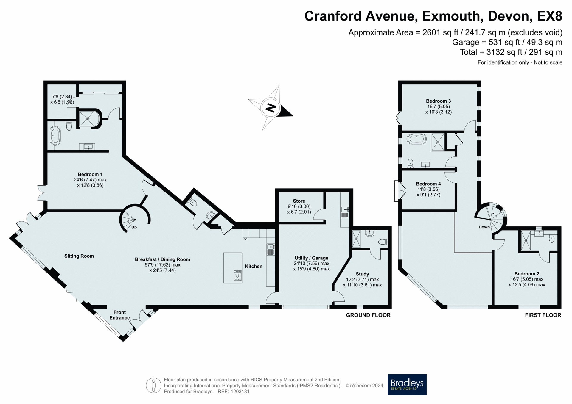 Moonraker, 36B, Cranford Avenue, Devon floorplan