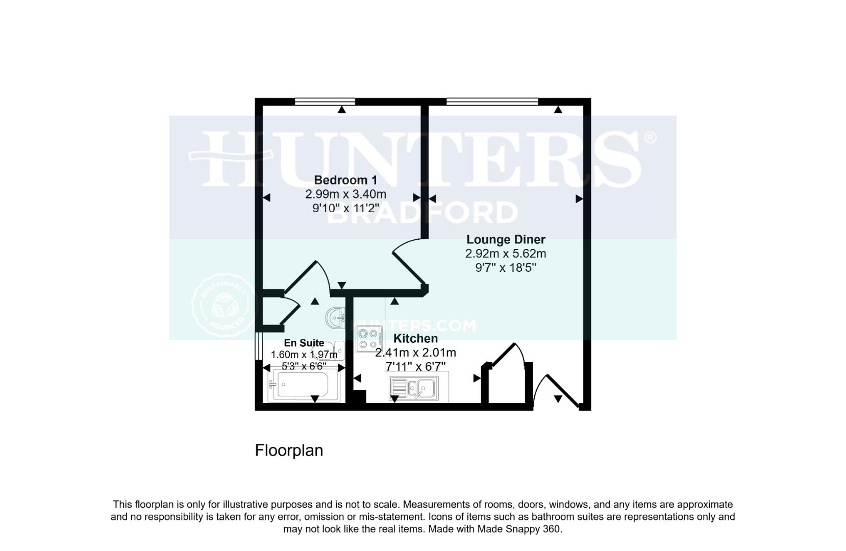 Flat 2, 28, Chartwell Drive, Bradford floorplan