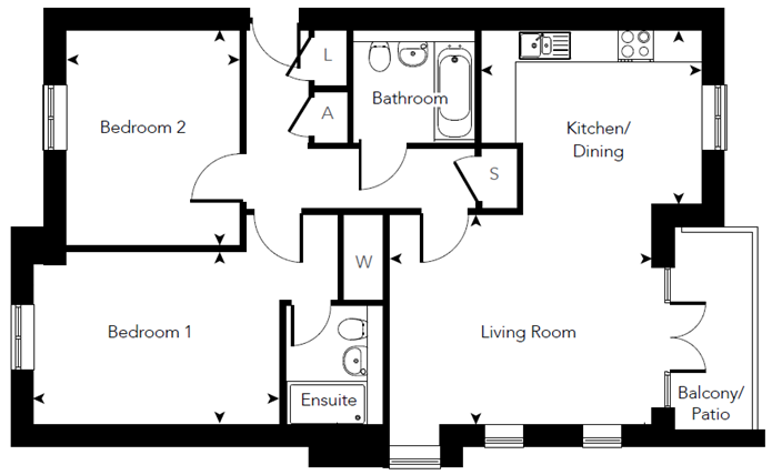 2 Bedrooms Flat for sale in Stratford Road, Aston Grange, Nascot Wood, Watford WD17