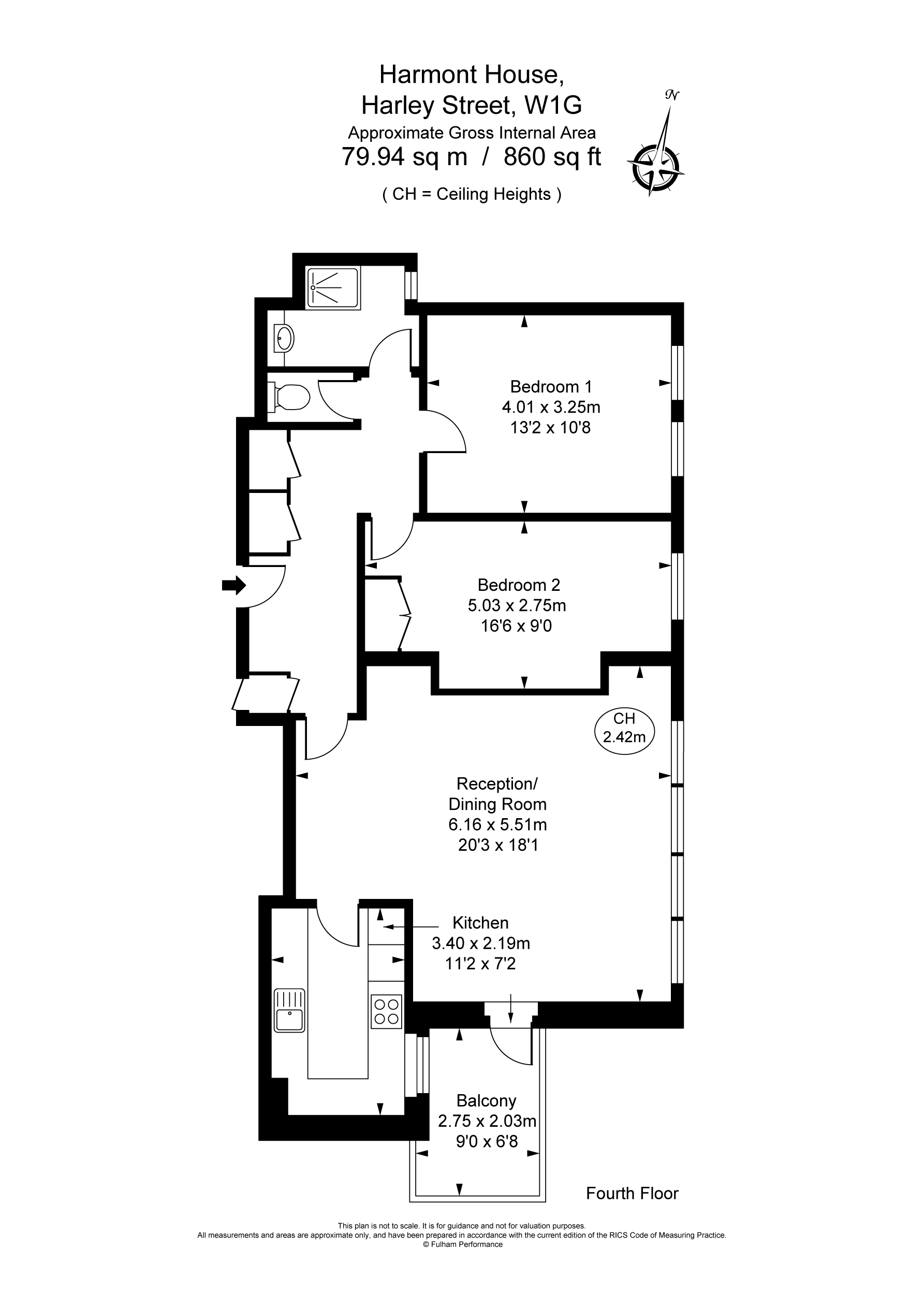 Flat 29, Harmont House, 20, Harley Street, London floorplan
