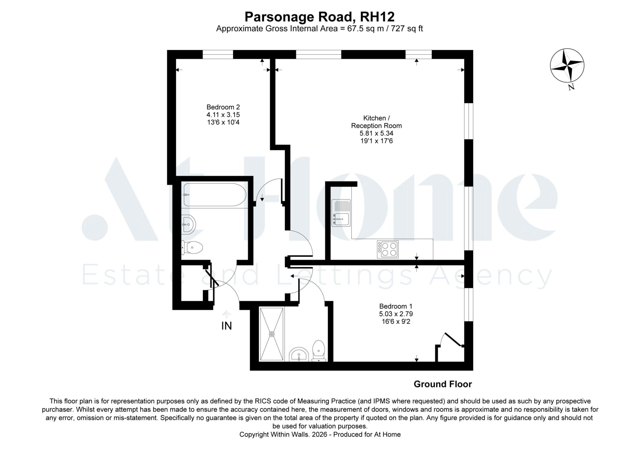 98, Parsonage Road, Horsham floorplan