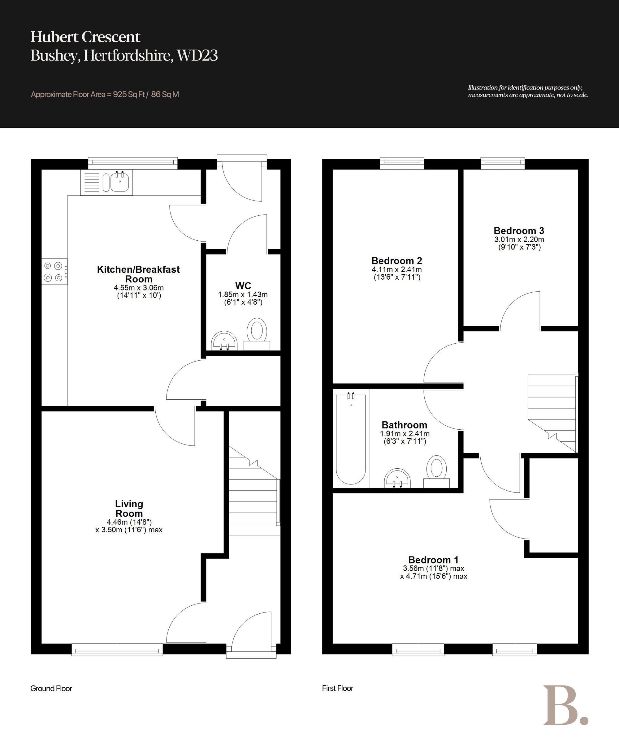 12 Hubert Crescent, Bushey floorplan