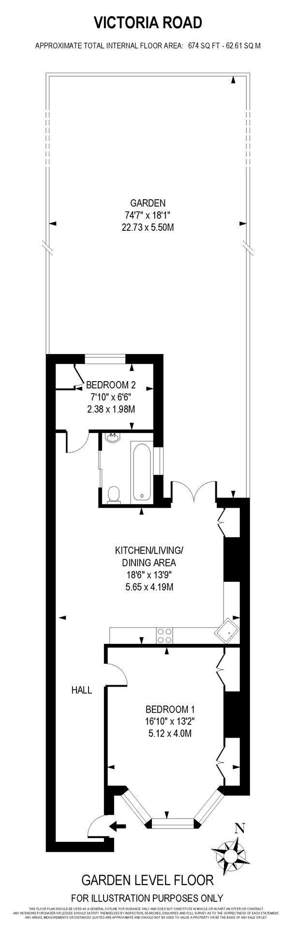 2 Bedrooms Flat for sale in Victoria Road, London NW6