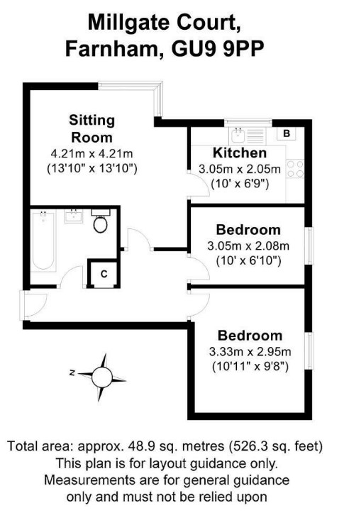 Flat 2 Millgate Court,, Guildford Road, Surrey floorplan