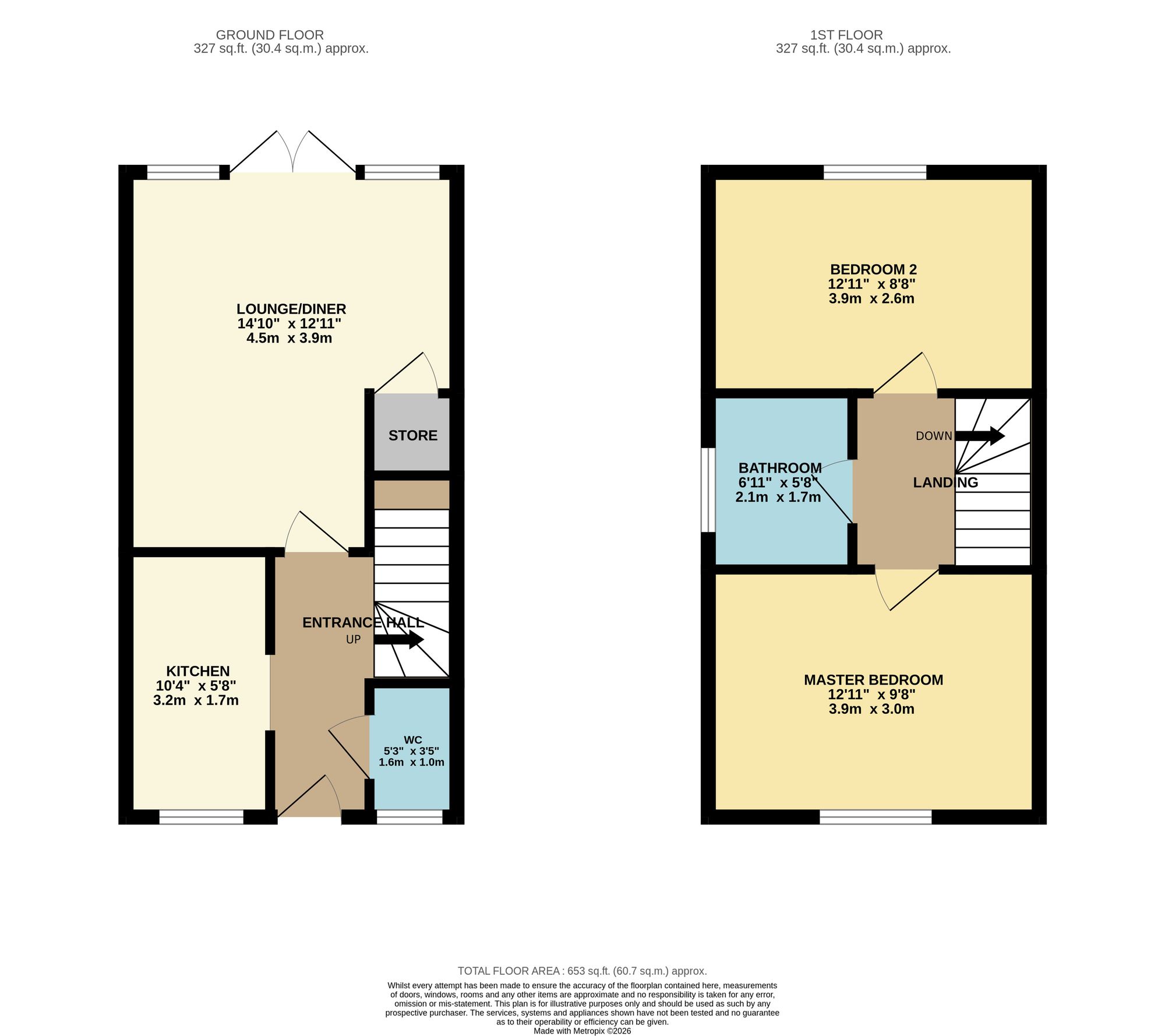 17 Waun Draw, Caerphilly floorplan