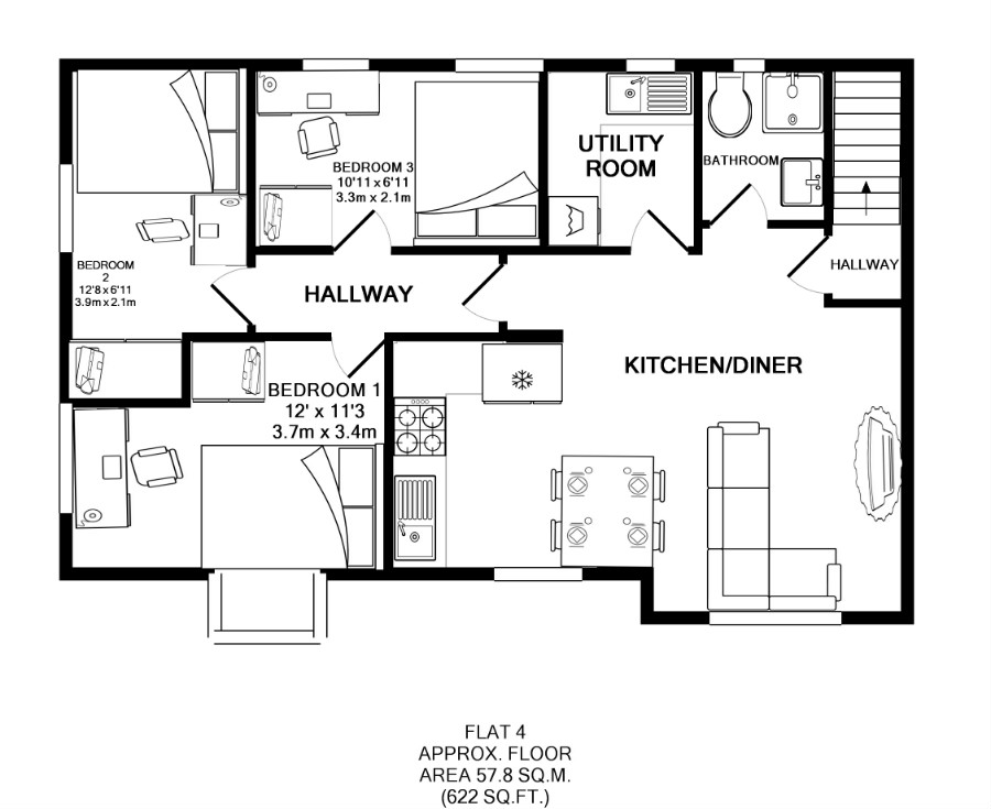 Victoria Court Mews, Victoria Road, Leeds floorplan