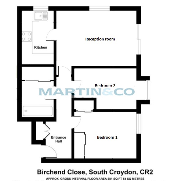 2 Bedrooms Flat for sale in Birchend Close, South Croydon CR2