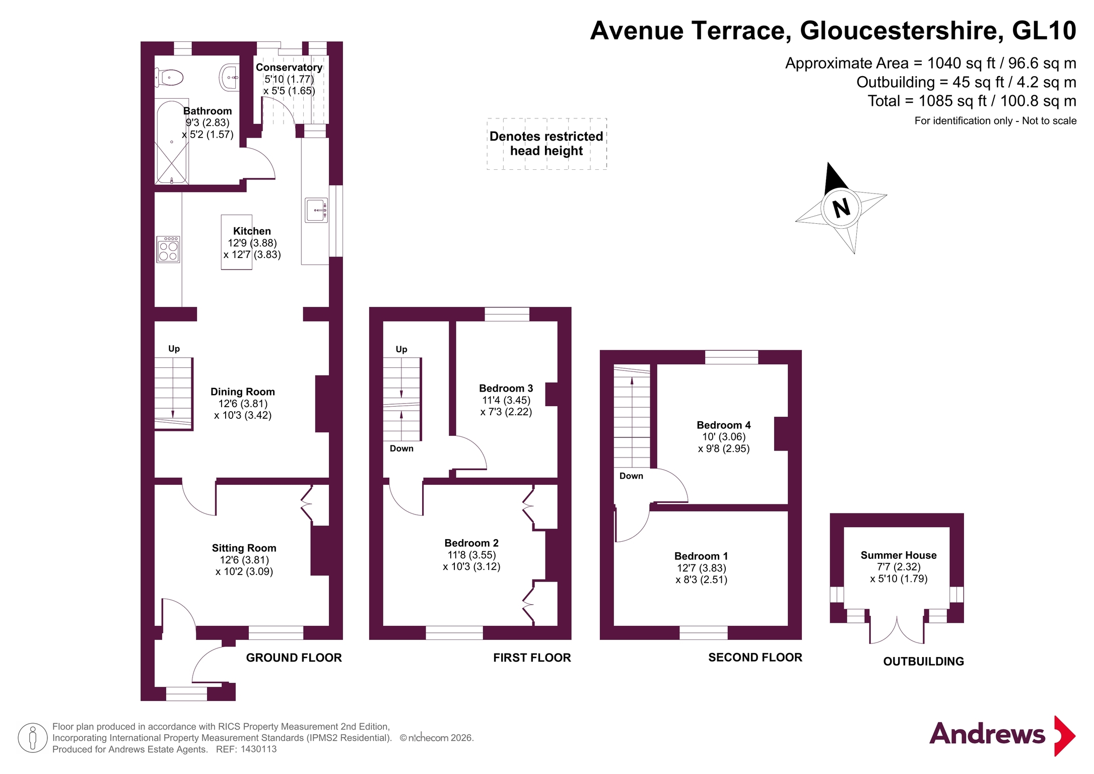 12, Avenue Terrace, Gloucestershire floorplan