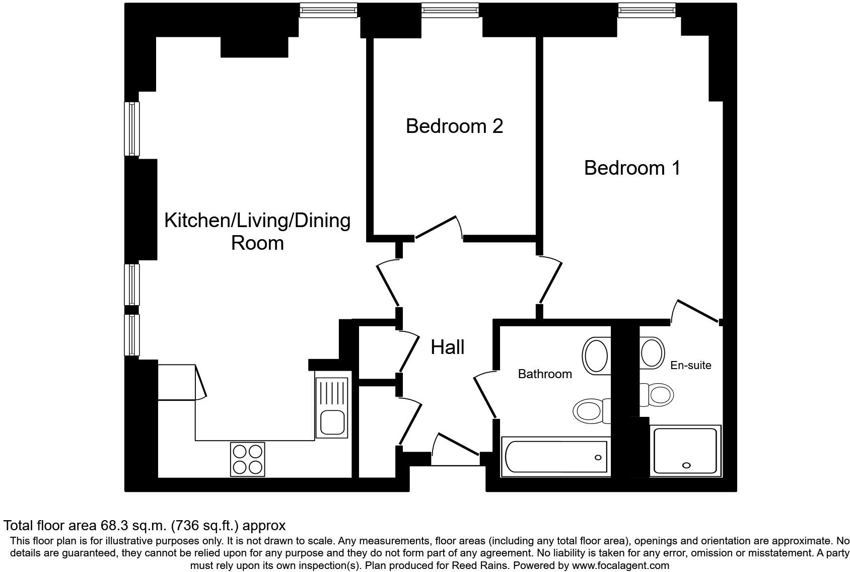 Apartment 1411 Michigan Point Tower, 11, Michigan Avenue, Greater Manchester floorplan