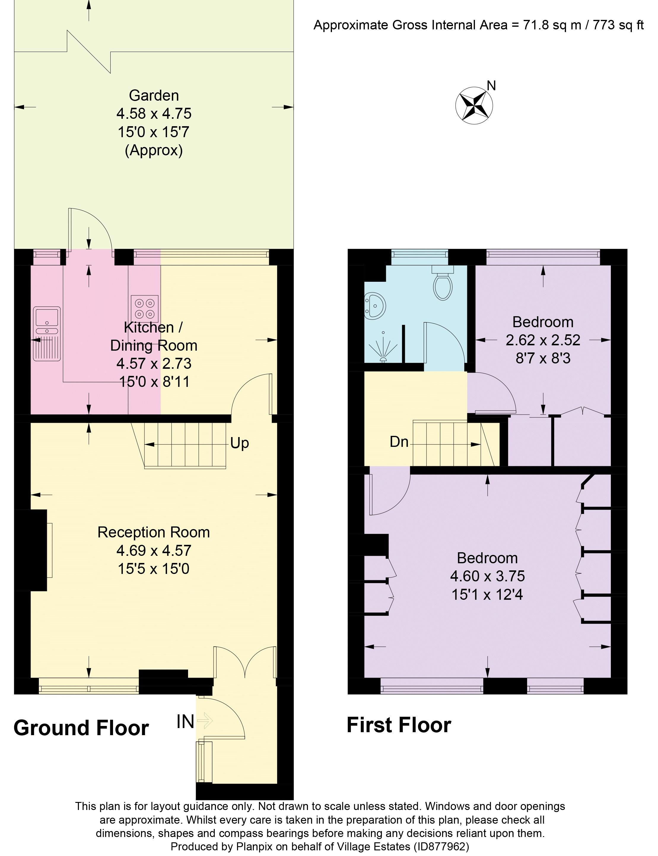 Monks Orchard, Dartford DA1, 2 bedroom terraced house for sale