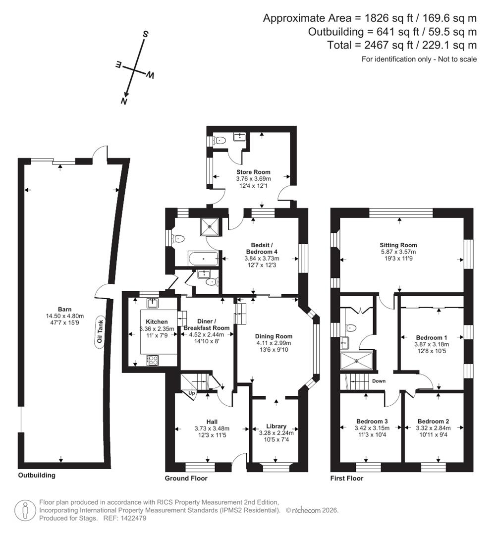 The Post House, Church Hill, Axminster floorplan