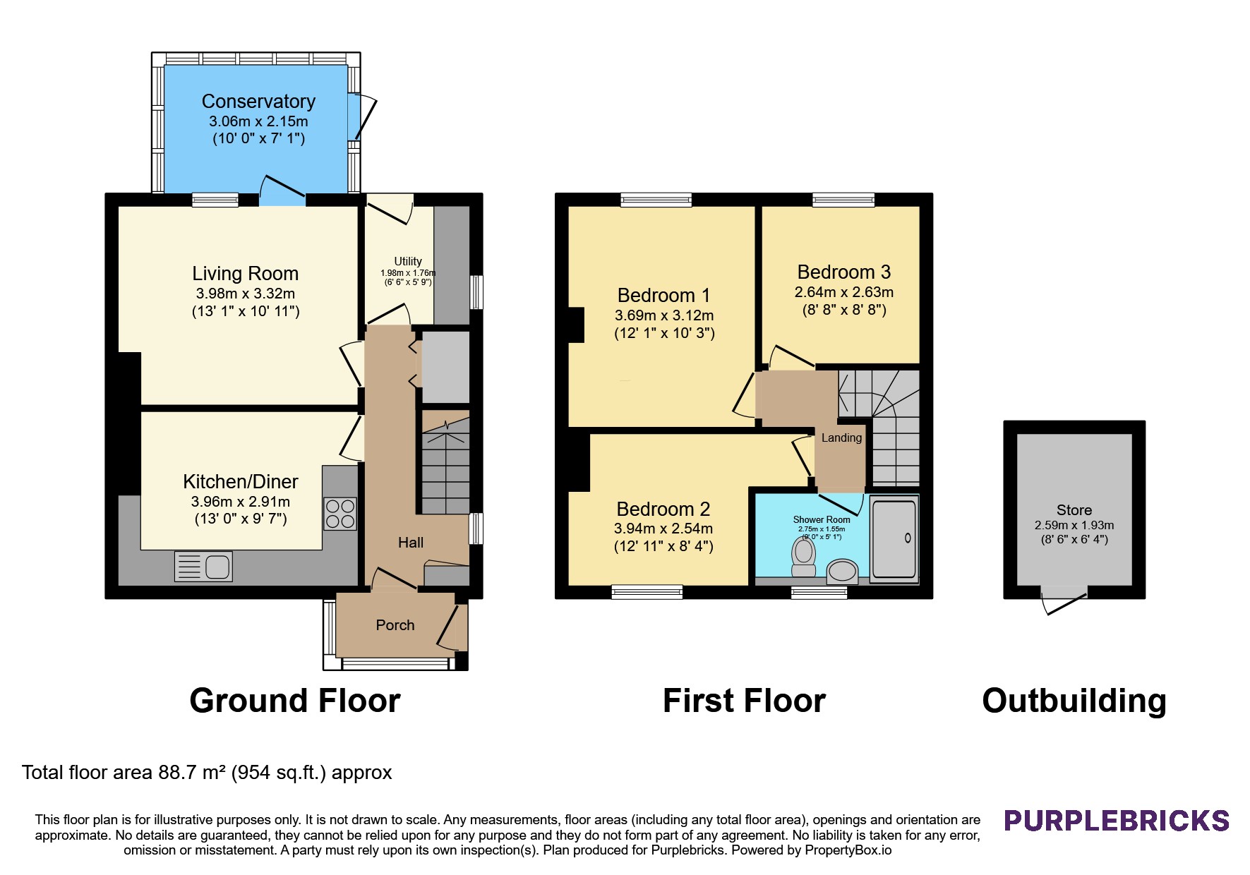 14, Hodge Hill Avenue, Stourbridge floorplan