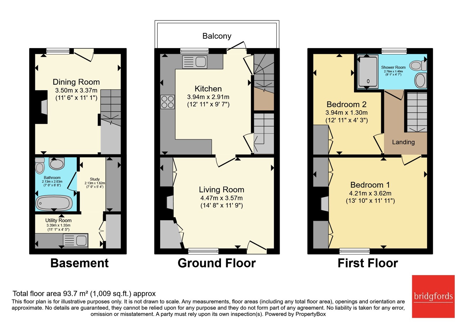 128, Rainow Road, Cheshire floorplan