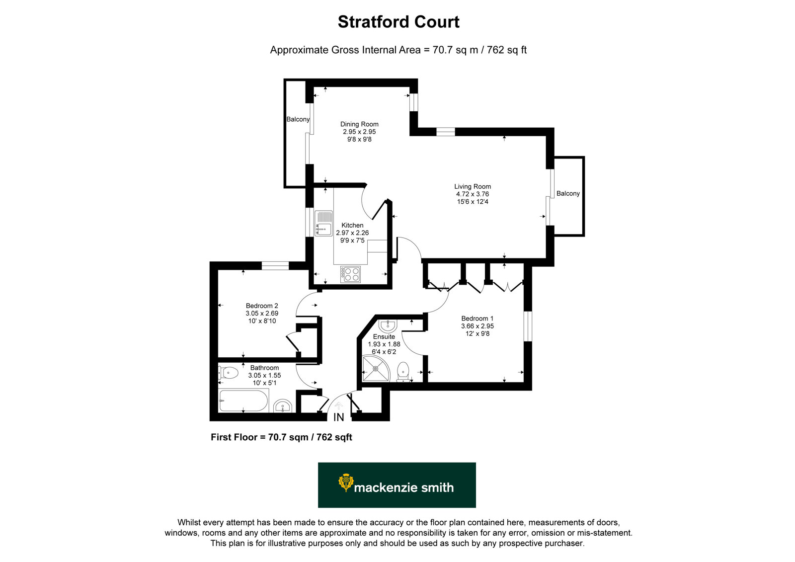 6 Stratford Court,, Salisbury Road, Hampshire floorplan