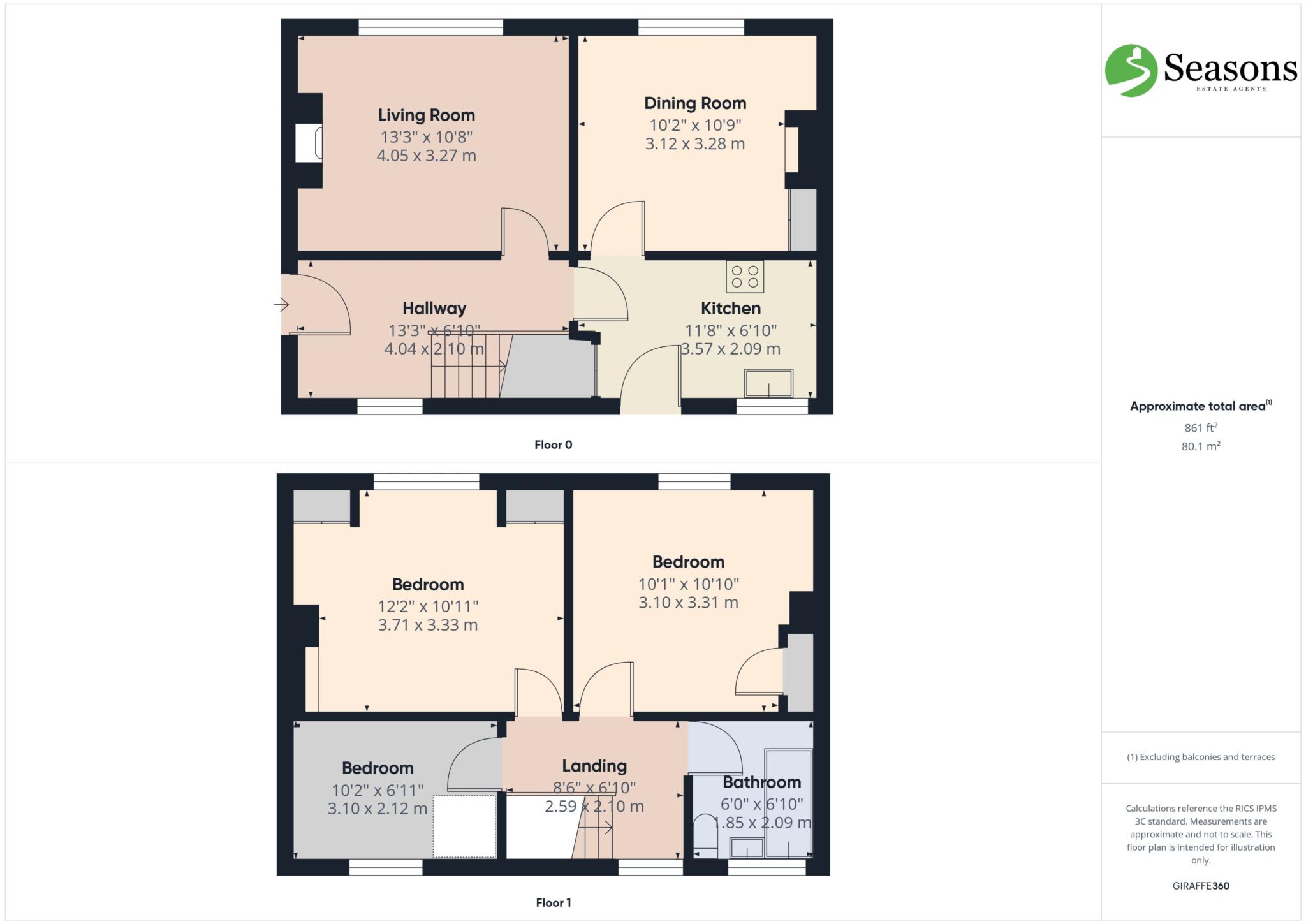 57, Sunrising, Looe floorplan