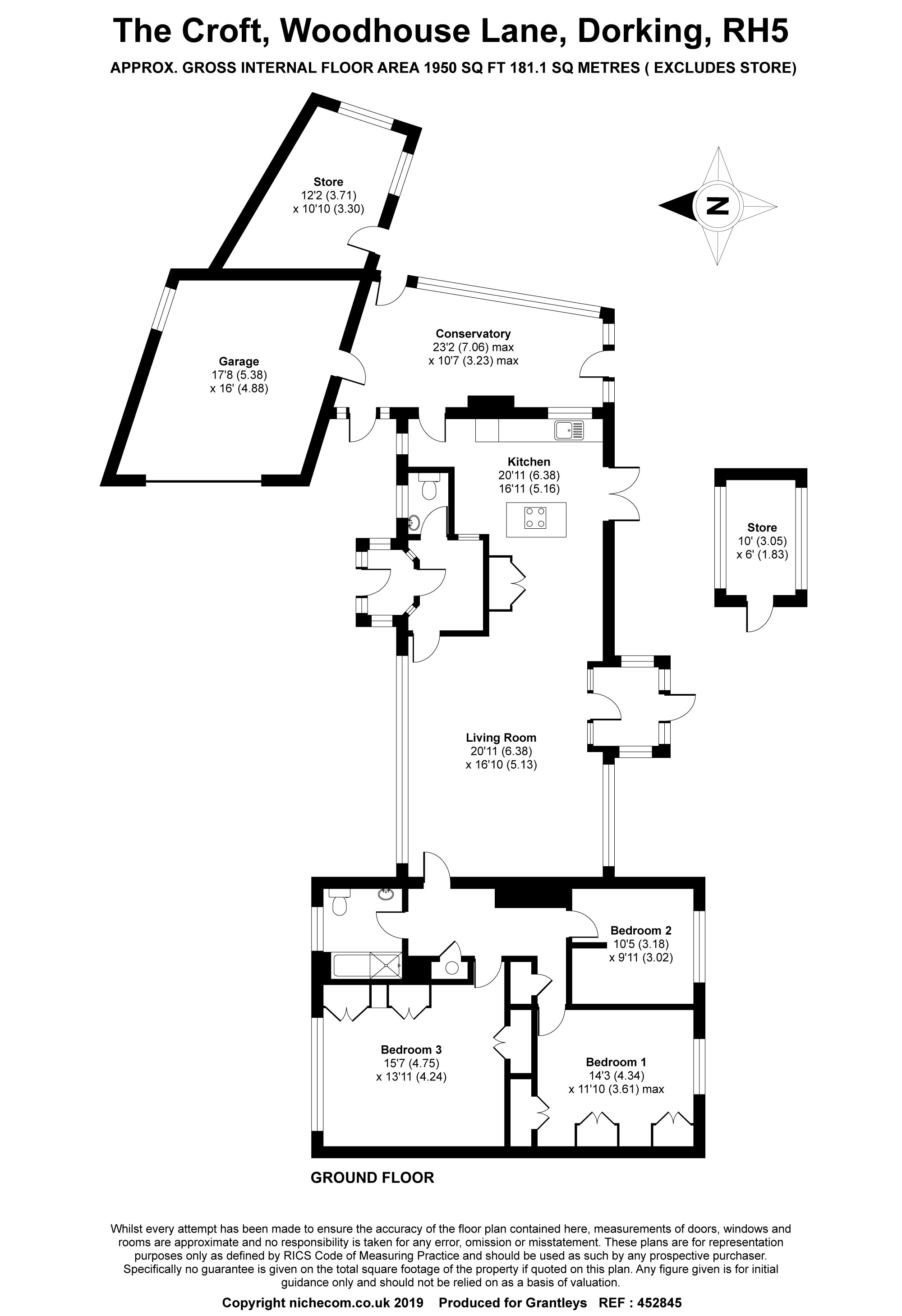 3 Bedrooms Detached bungalow to rent in Woodhouse Lane, Holmbury St. Mary, Dorking, Surrey RH5