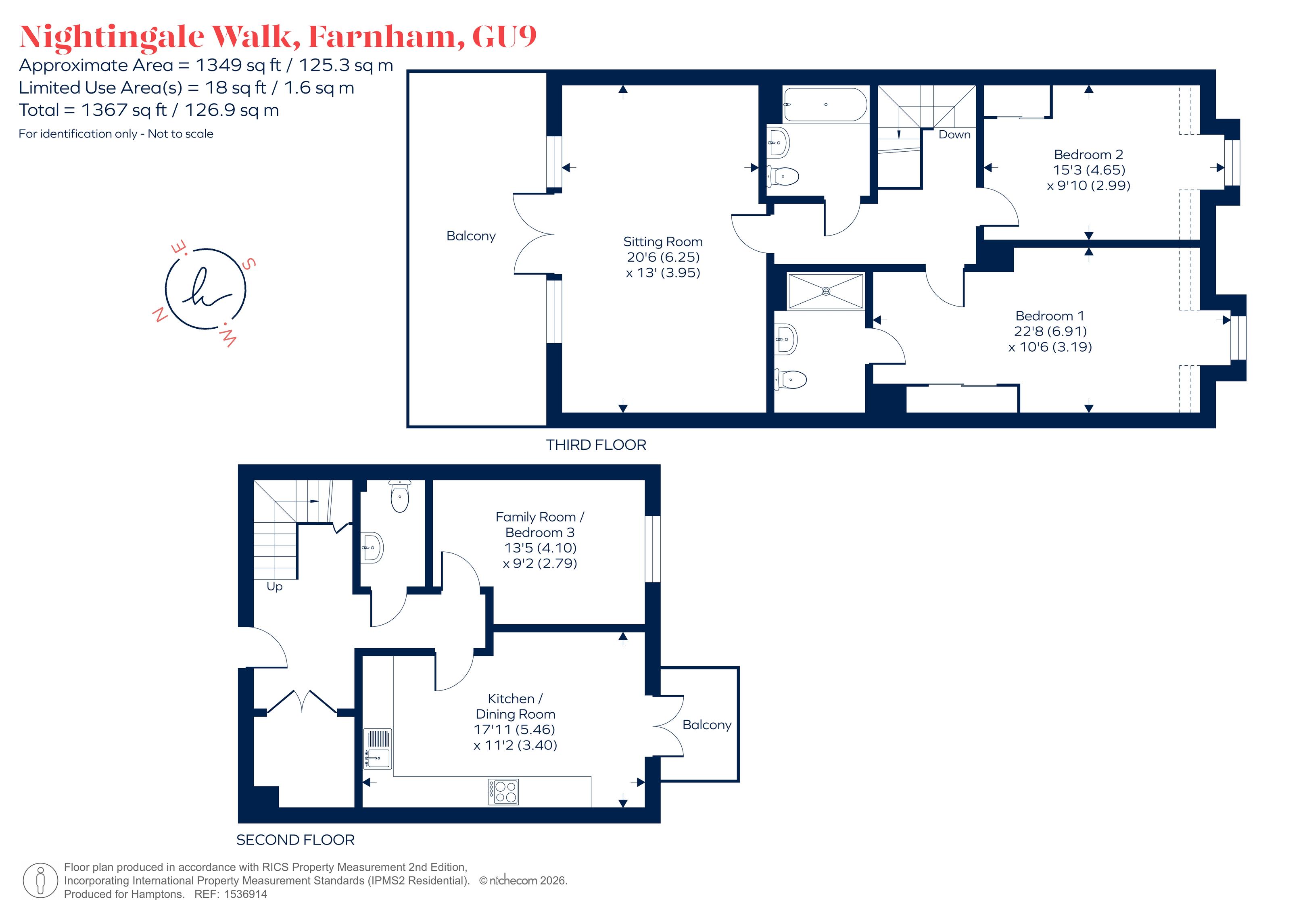 1 Nightingale Walk, Farnham floorplan