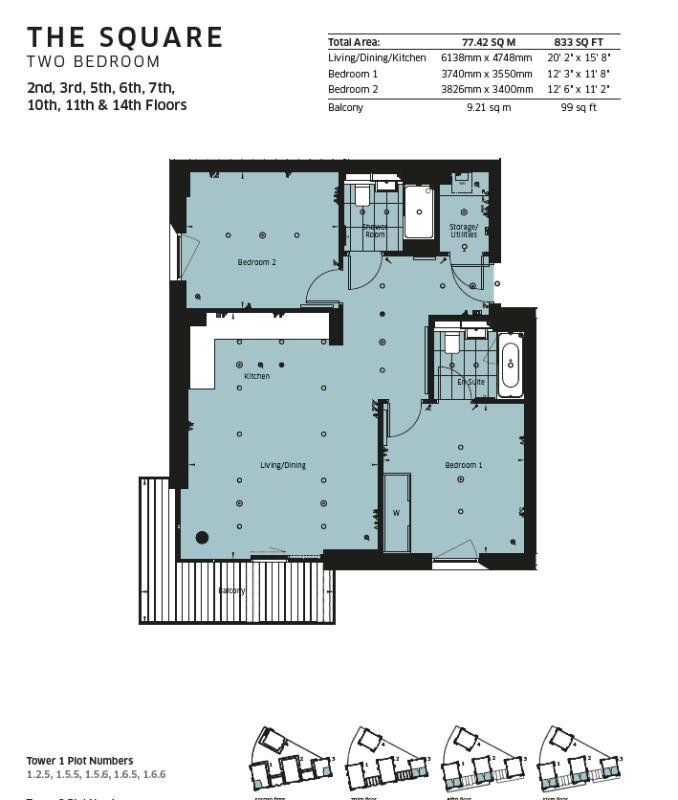 2 Bedrooms Flat to rent in Pegler Square, London SE3