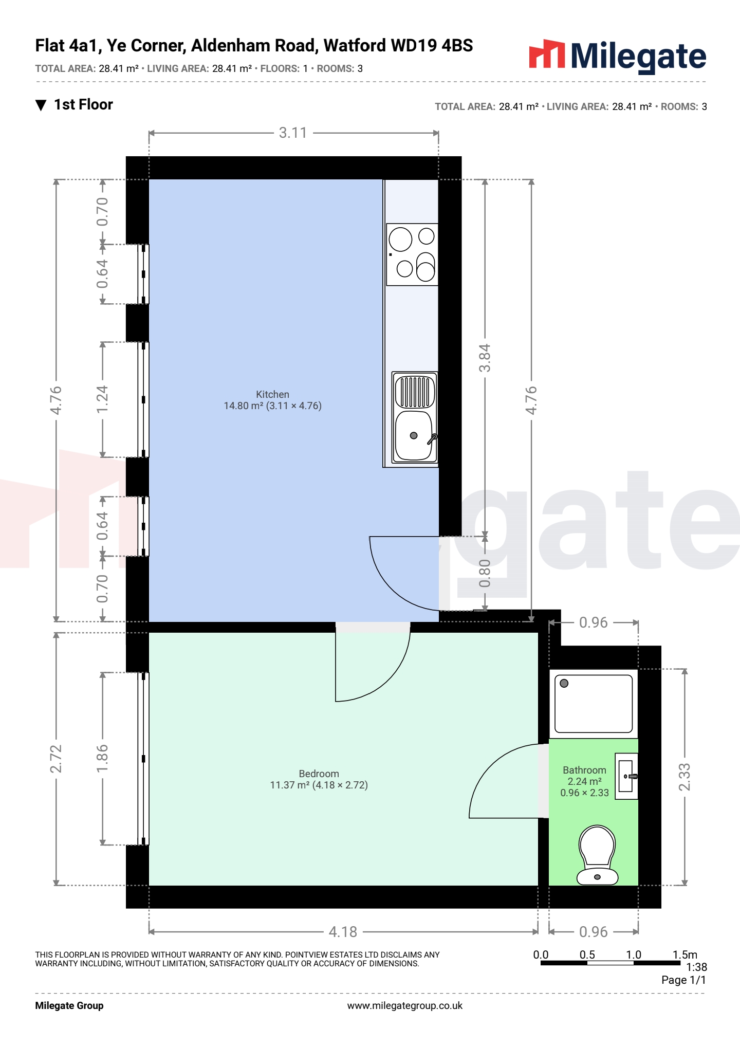 Flat 4a1 Ye Corner, Aldenham Road, Watford floorplan