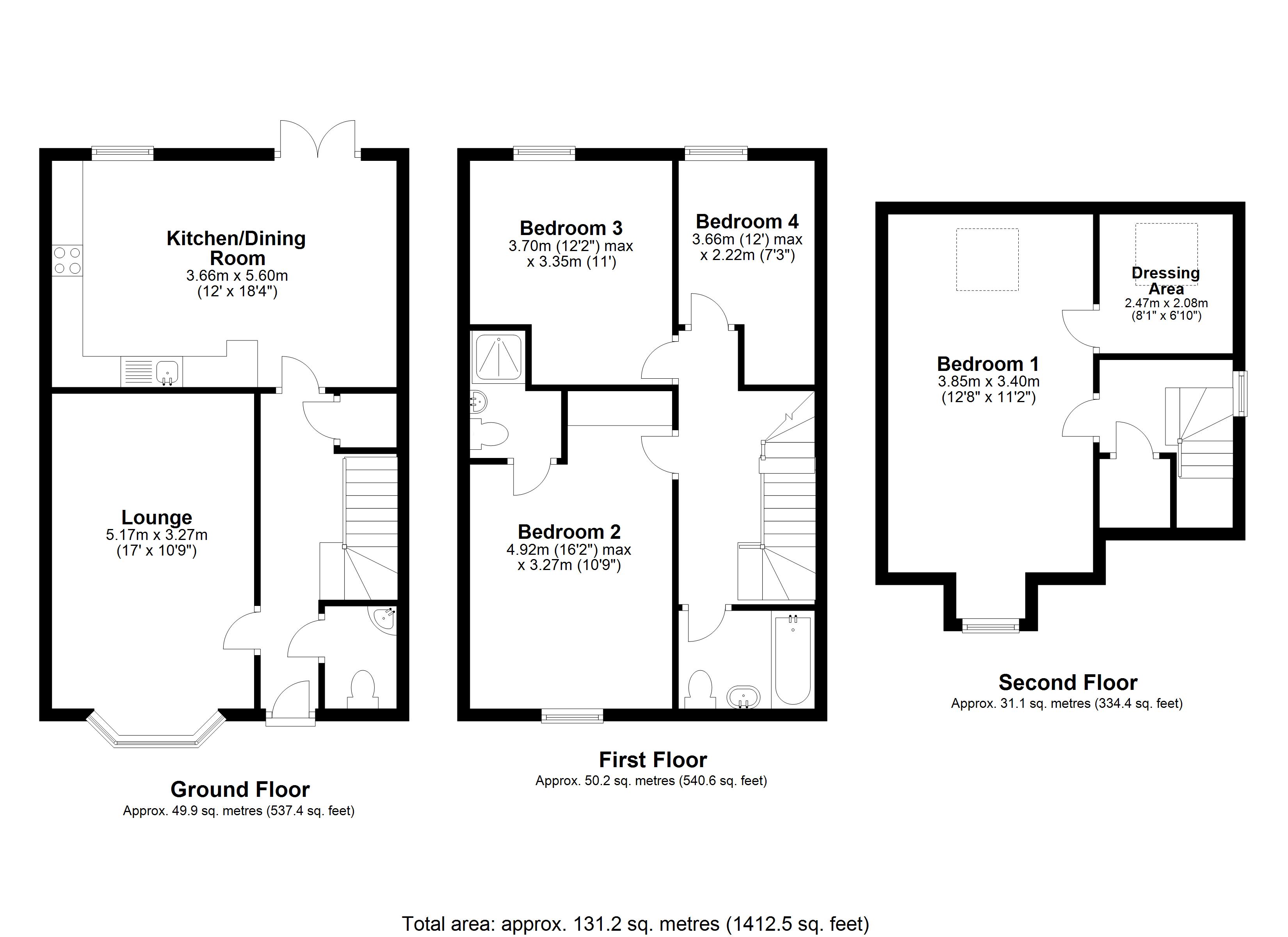 1, Chapperton Close, Westbury floorplan