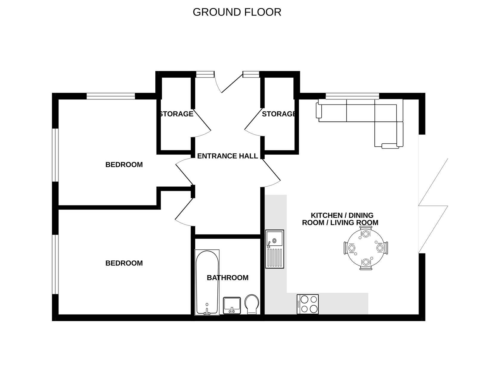 1 Chestnut Cottages, Charlton Lane, Maidstone floorplan