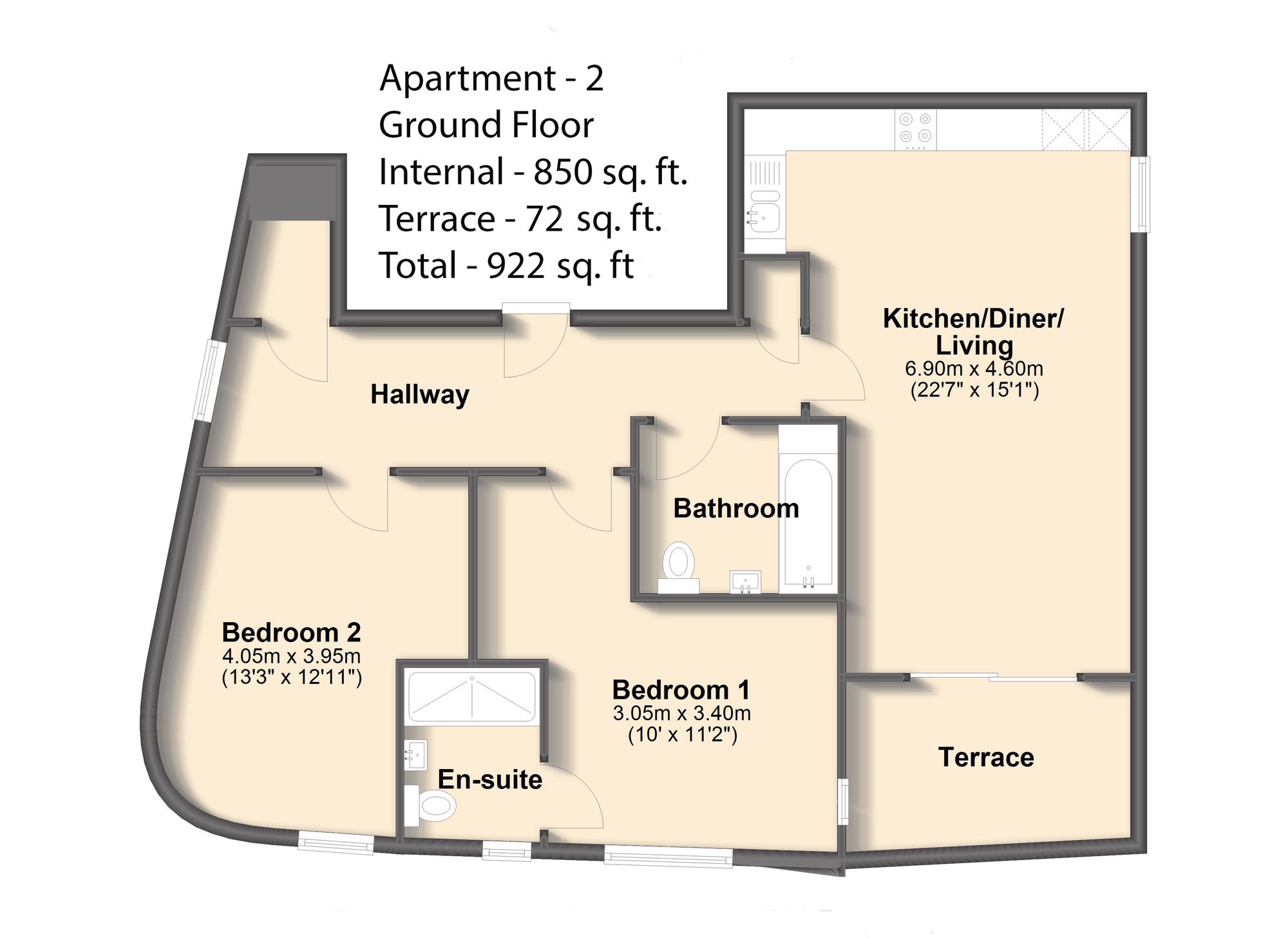 Apt 2 Lydgate Green 300 Lydgate Lane, Sheffield floorplan