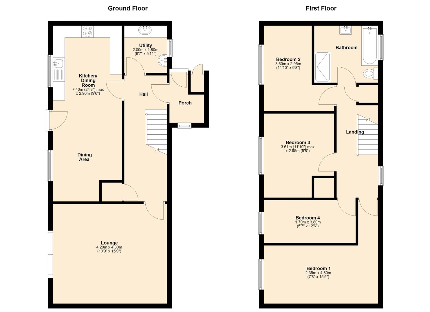 9, Helvellyn Close, Hull floorplan