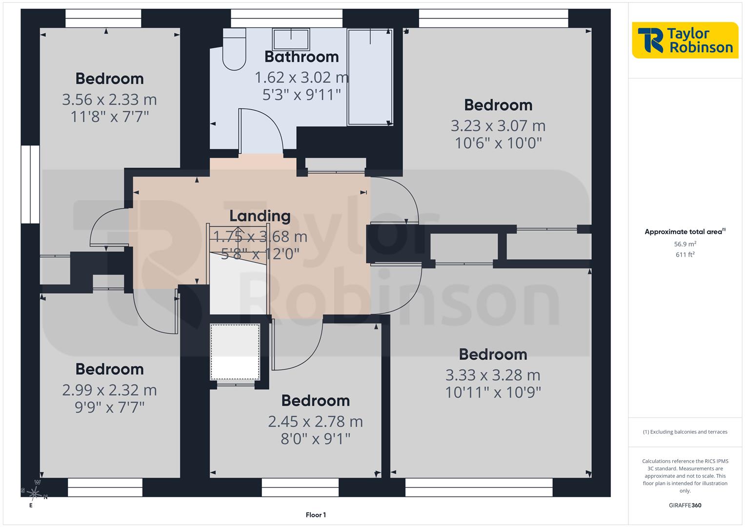 5, Hylands Close, Crawley floorplan