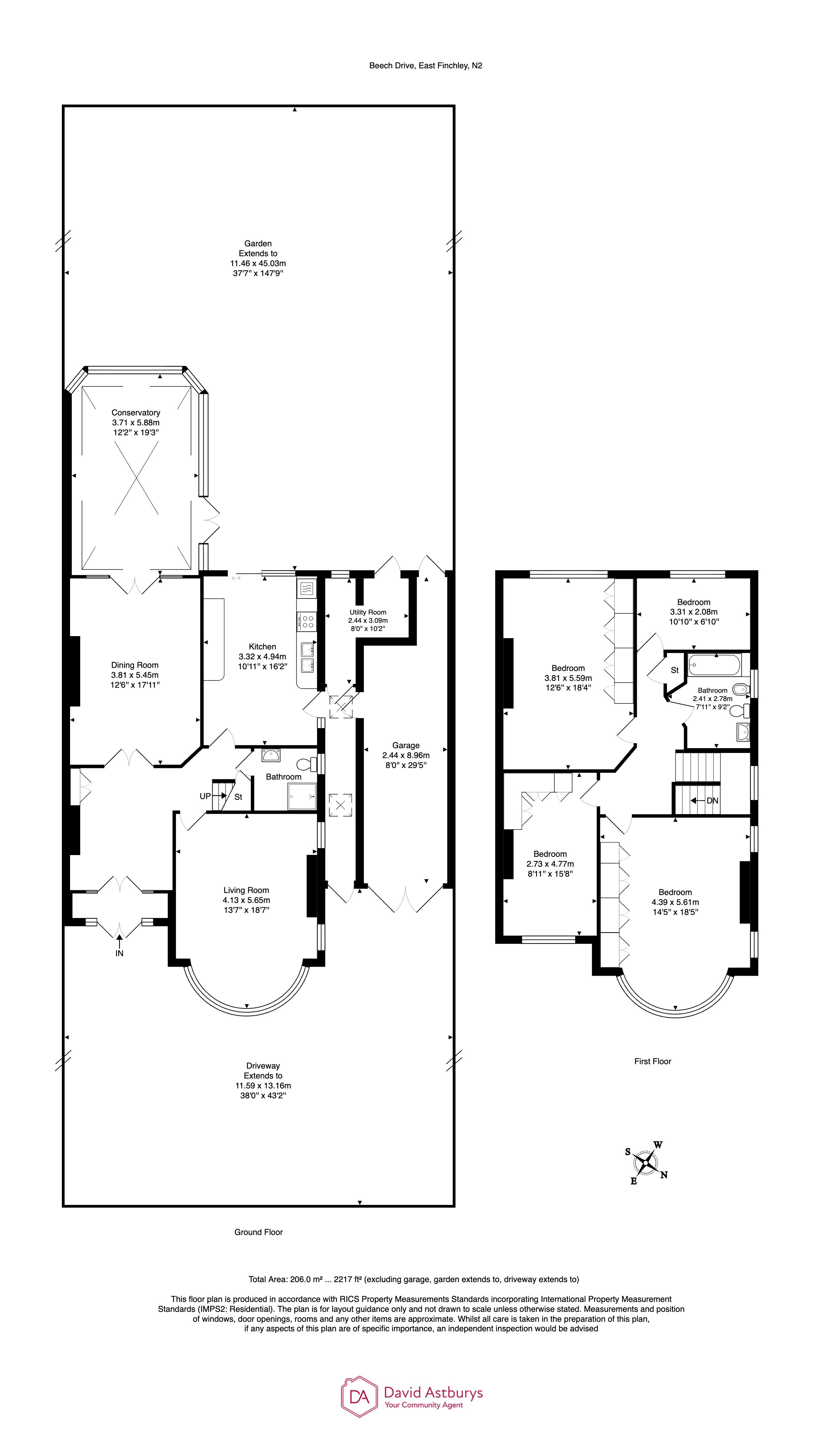 14, Beech Drive, East Finchley floorplan