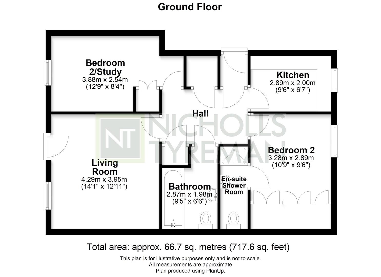 Flat 2, Church Square Mansions, Church Square, Harrogate floorplan