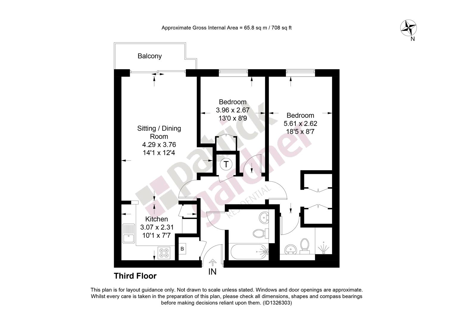 Flat 33, Sheridan House, Leatherhead floorplan