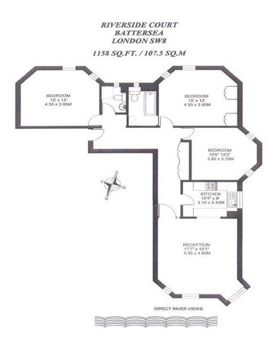 3 Bedrooms Flat to rent in Riverside Court, 20 Nine Elms Lane, London SW8