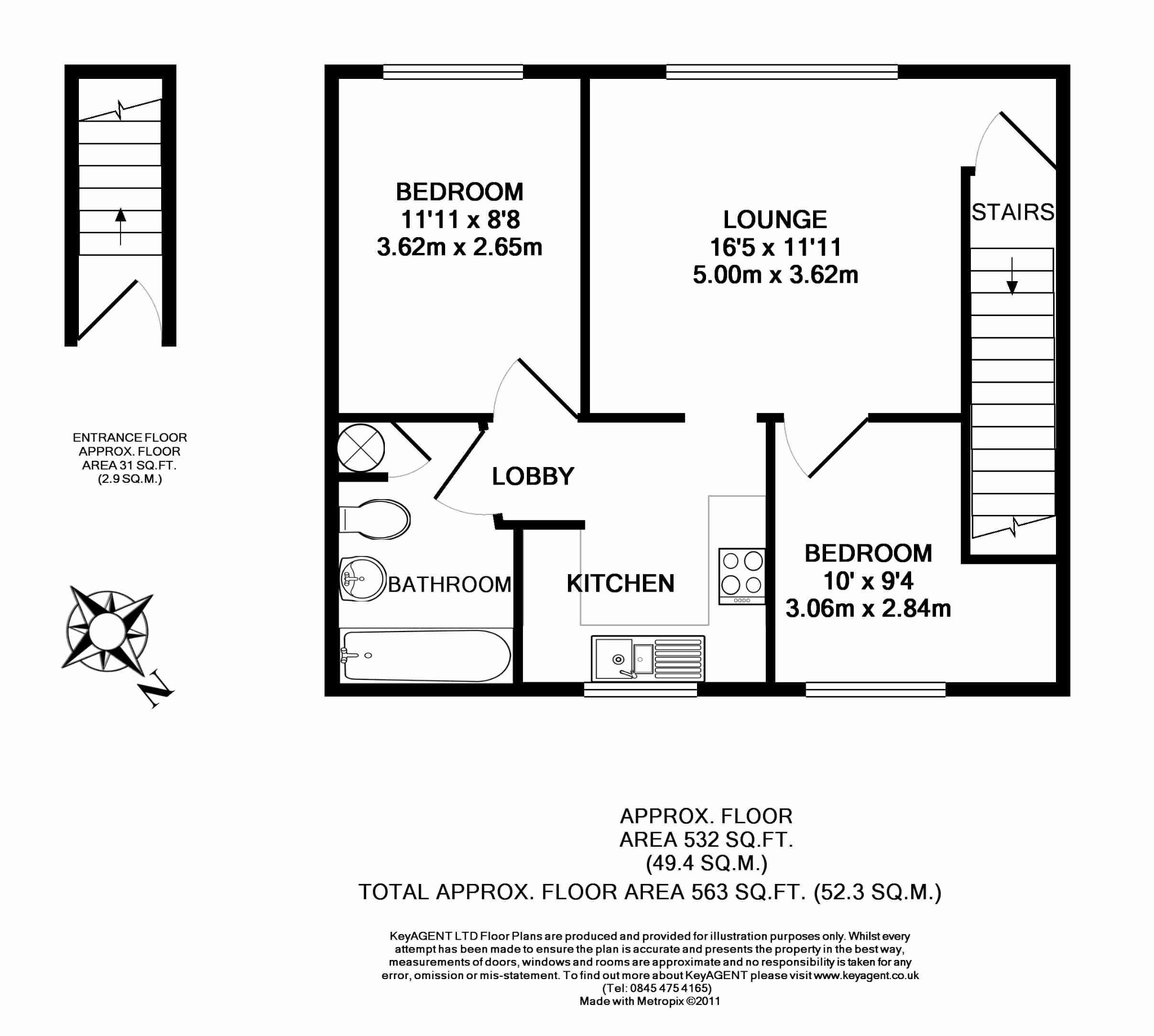 Coach House Flat, Bridge Street, Fareham floorplan