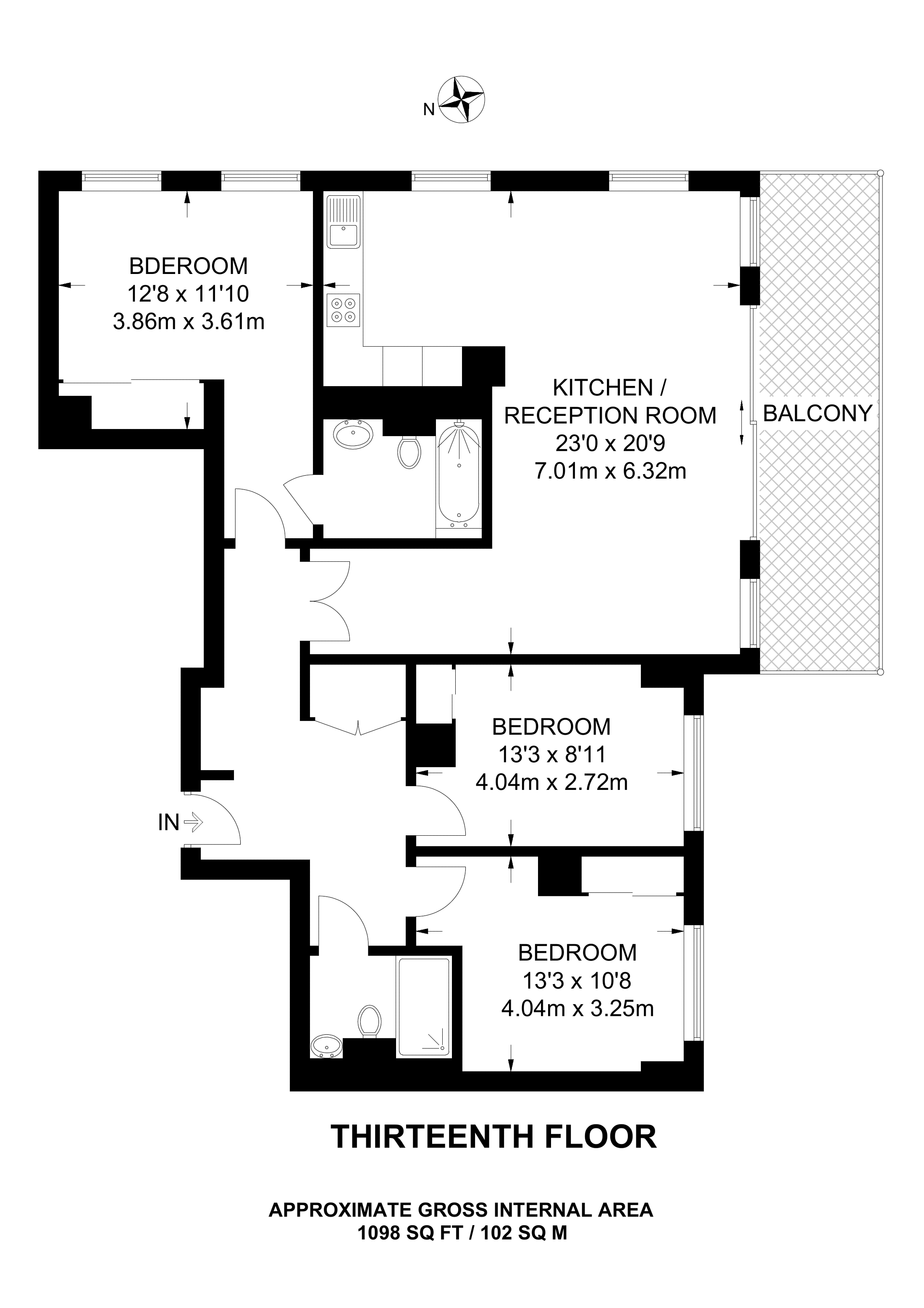 3 Bedrooms Flat to rent in Brock Street, Euston NW1