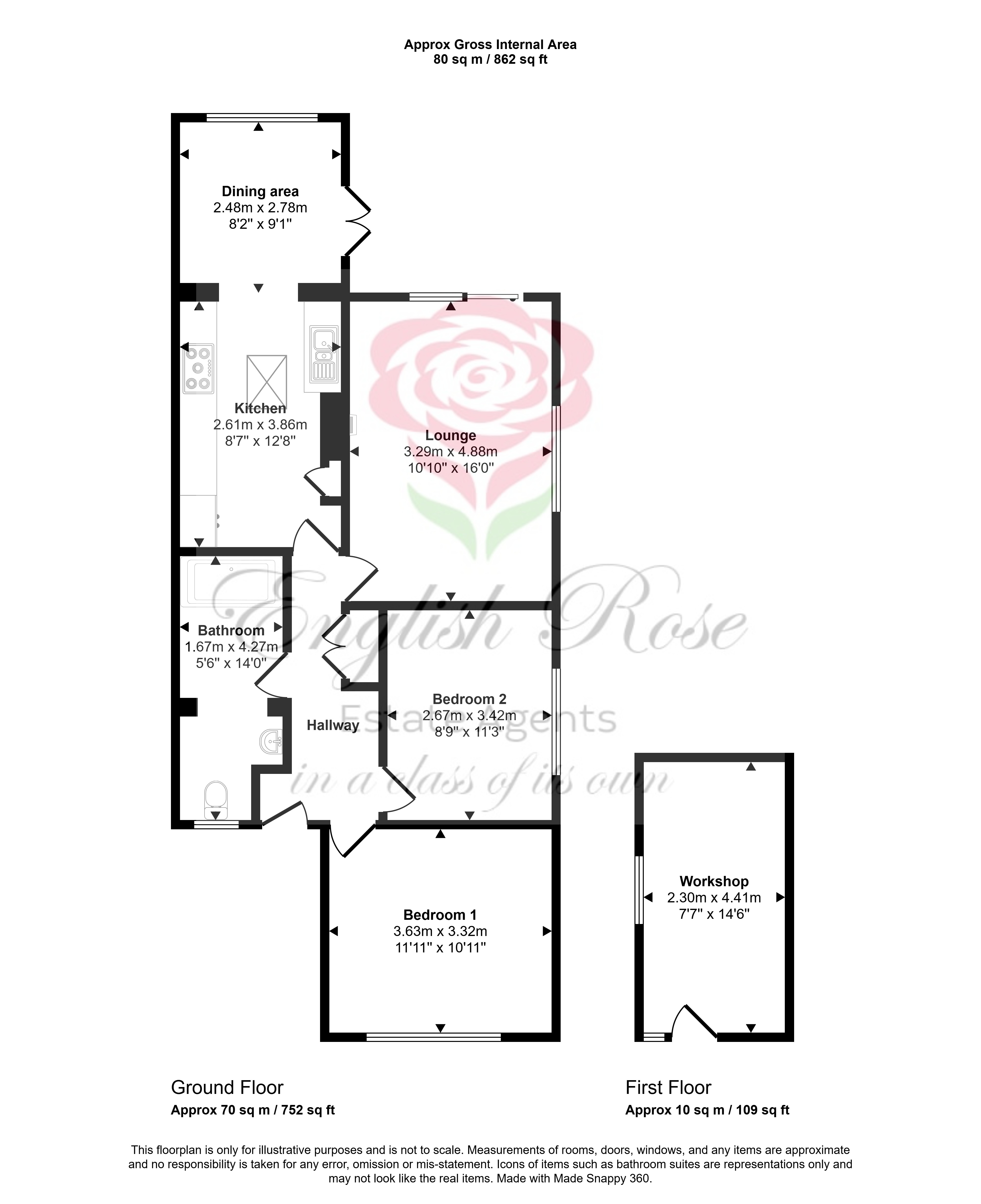 3, Avon Close, Kirkby in Ashfield floorplan