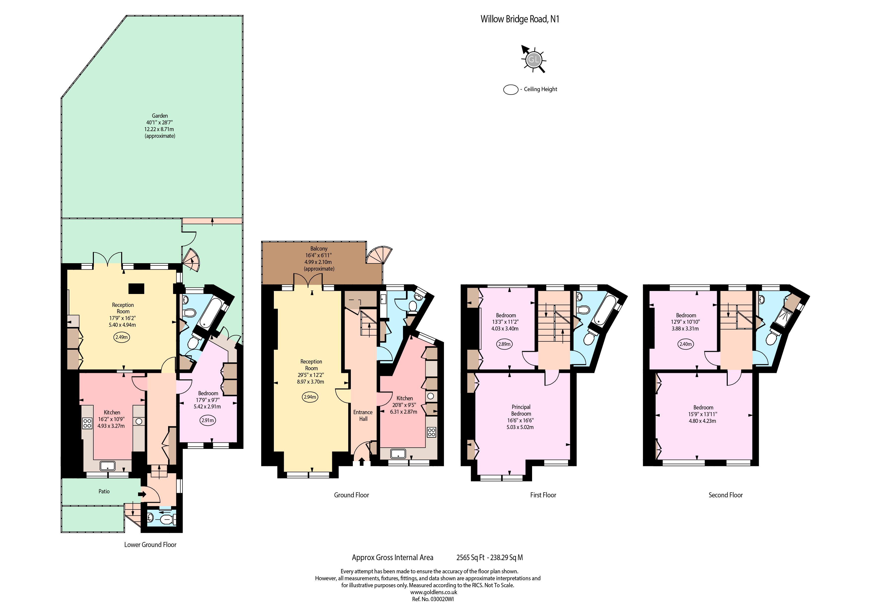 13, Willow Bridge Road, London floorplan