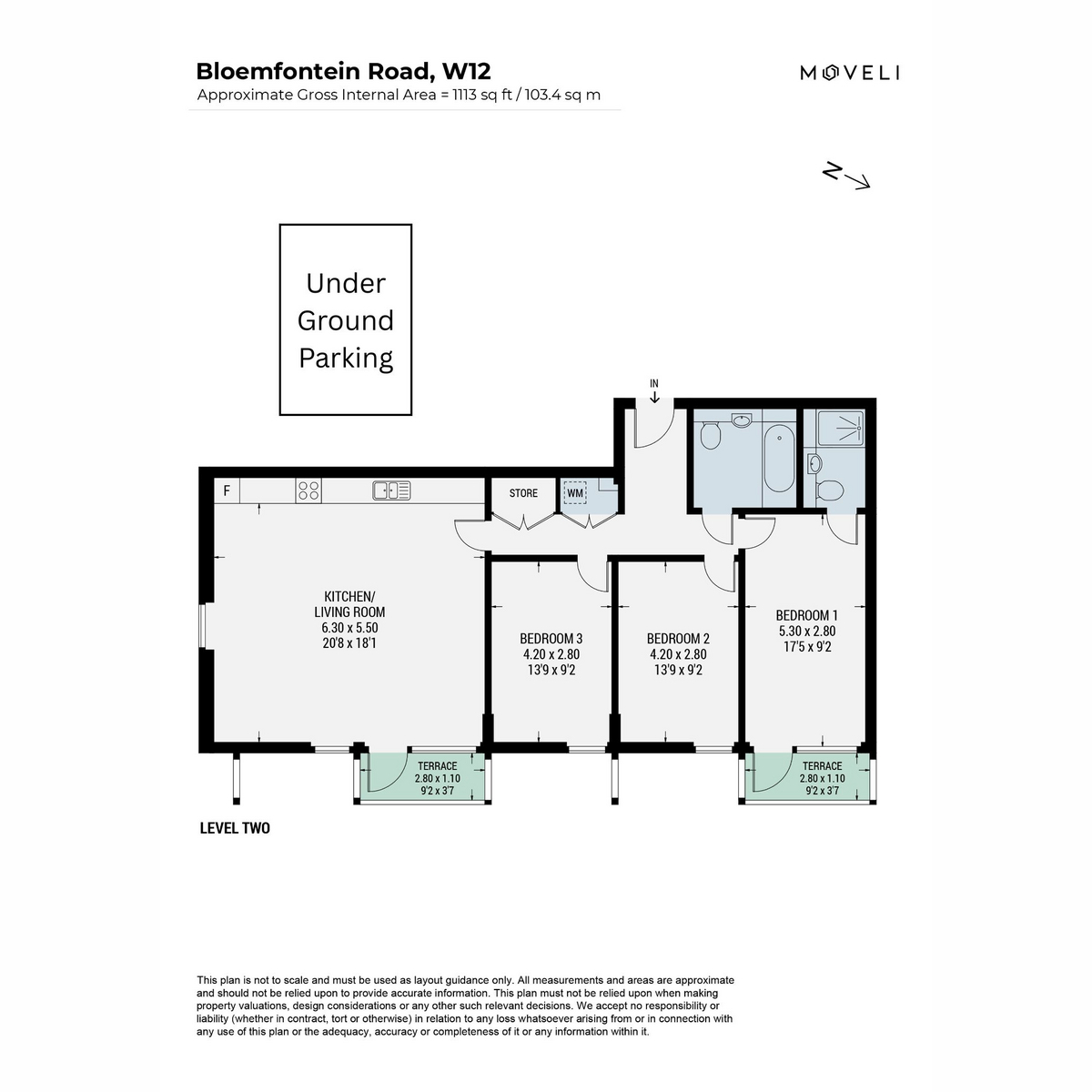 Flat Flat 8, 56, Bloemfontein Road, London floorplan