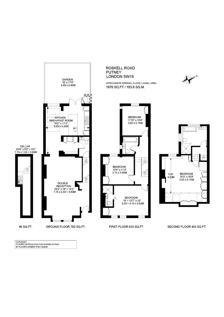 12, Roskell Road, Putney floorplan