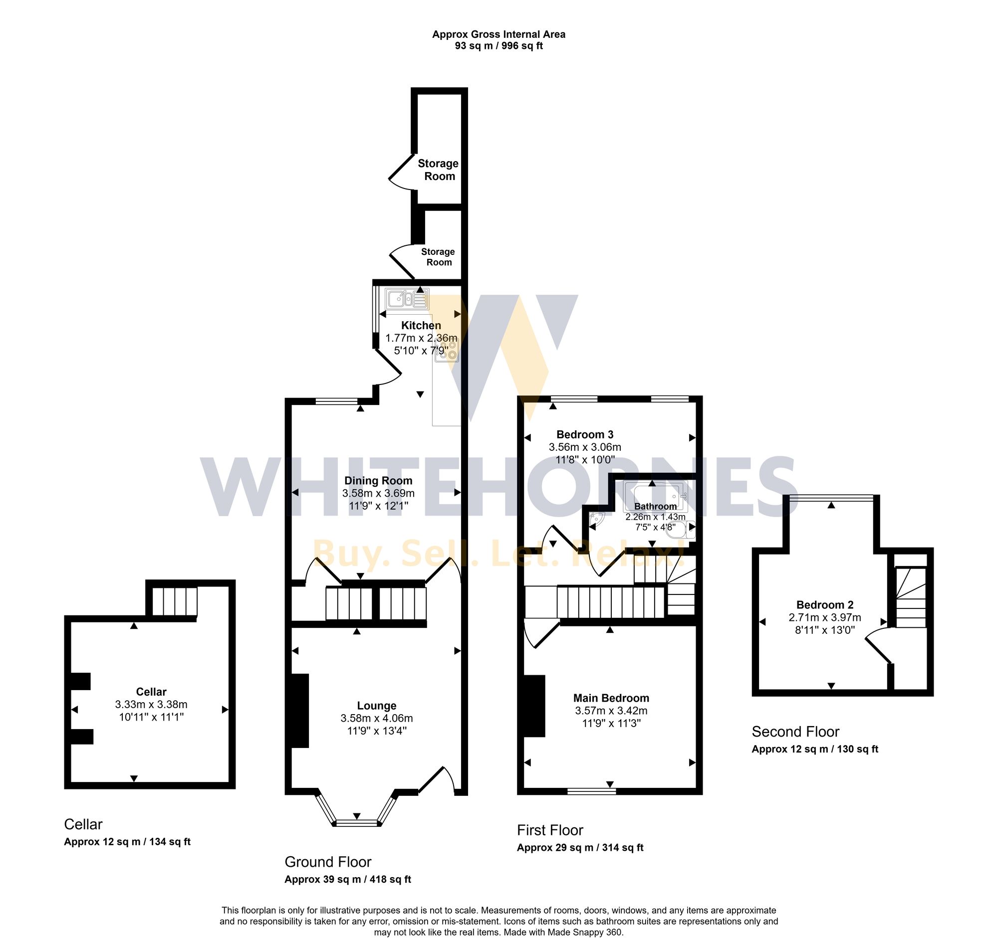 312 Edmund Road, Sheffield floorplan